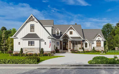 Modern Farmhouse House Plan #699-00363 Elevation Photo