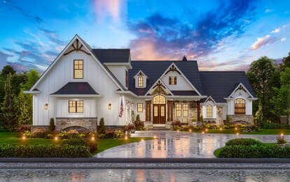 Modern Farmhouse House Plan #699-00363 Elevation Photo