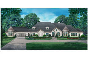 European House Plan #5445-00500 Elevation Photo