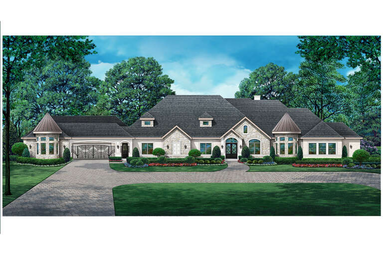 European House Plan #5445-00500 Elevation Photo