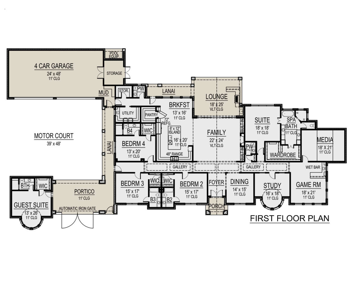 European Plan - 6,146 Square Feet, 5 Bedrooms, 6 Bathrooms | Floor Plan ...