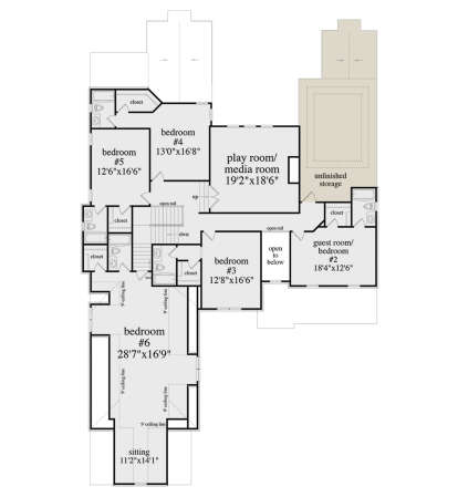 Second Floor for House Plan #5458-00084