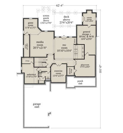 Basement for House Plan #5458-00084