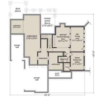 Basement for House Plan #957-00086