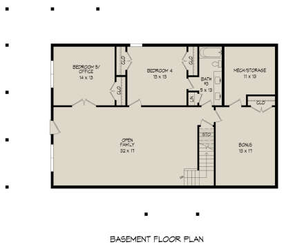 Basement for House Plan #940-00737