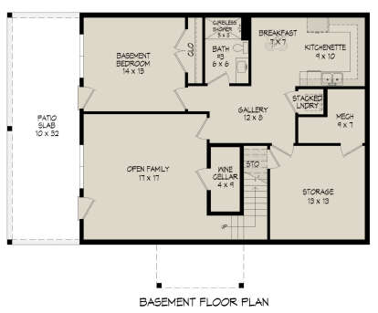 Basement for House Plan #940-00738