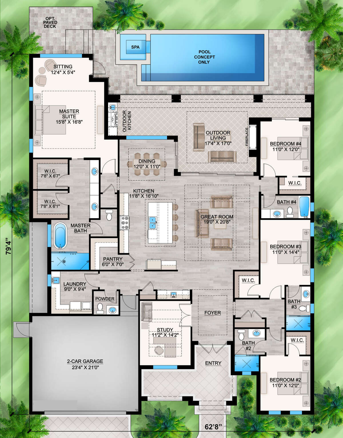Main Floor  for House Plan #207-00110