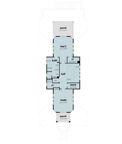 Second Floor for House Plan #028-00179