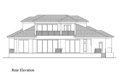 Coastal House Plan #207-00111 Elevation Photo