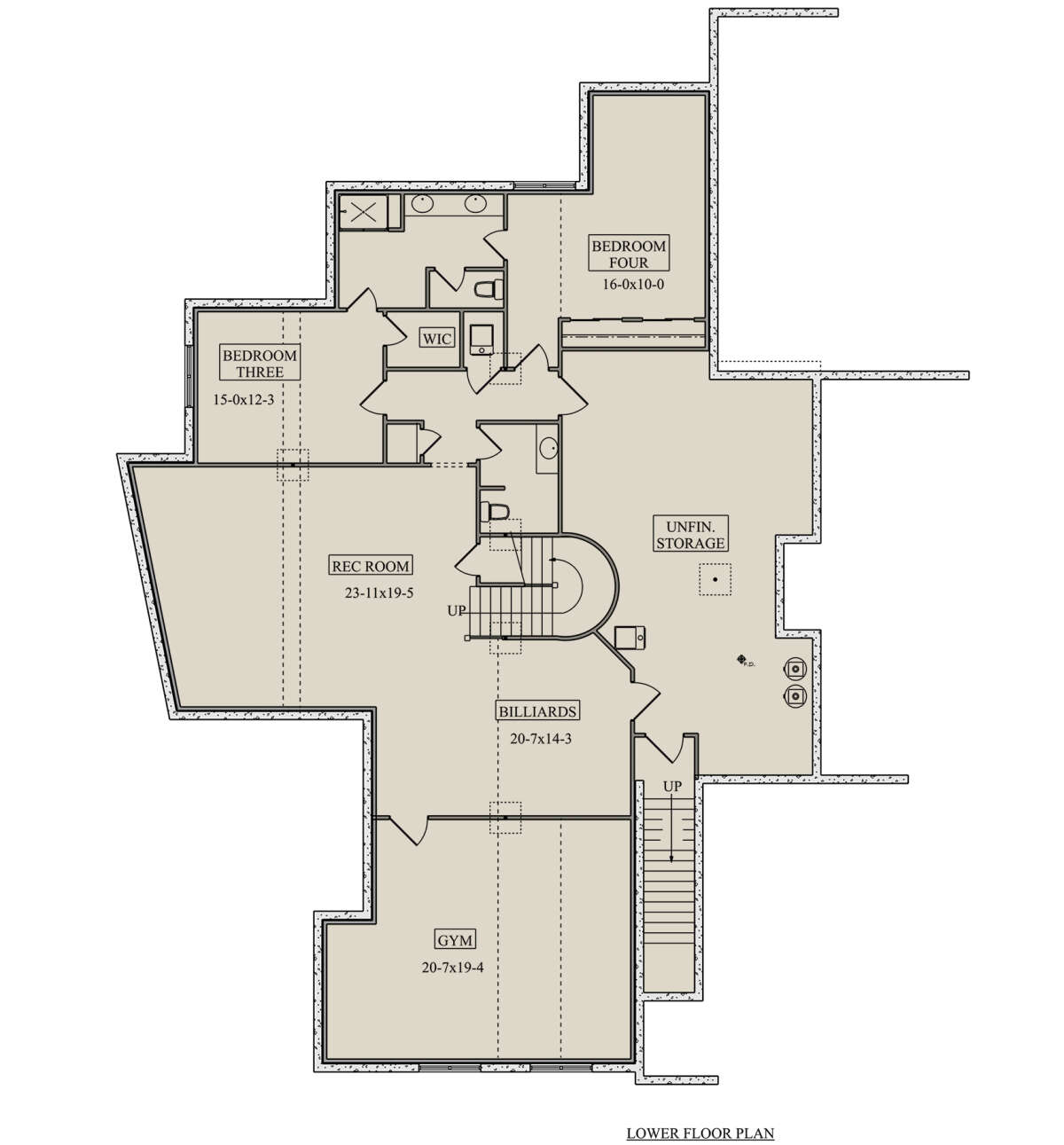 Basement for House Plan #5631-00216