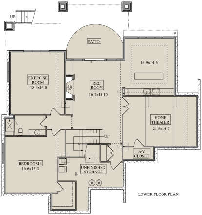 Basement for House Plan #5631-00217