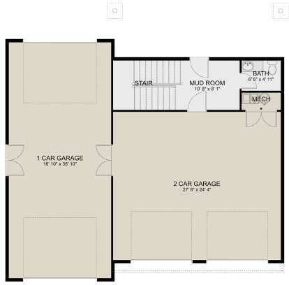 Garage Floor for House Plan #2802-00197