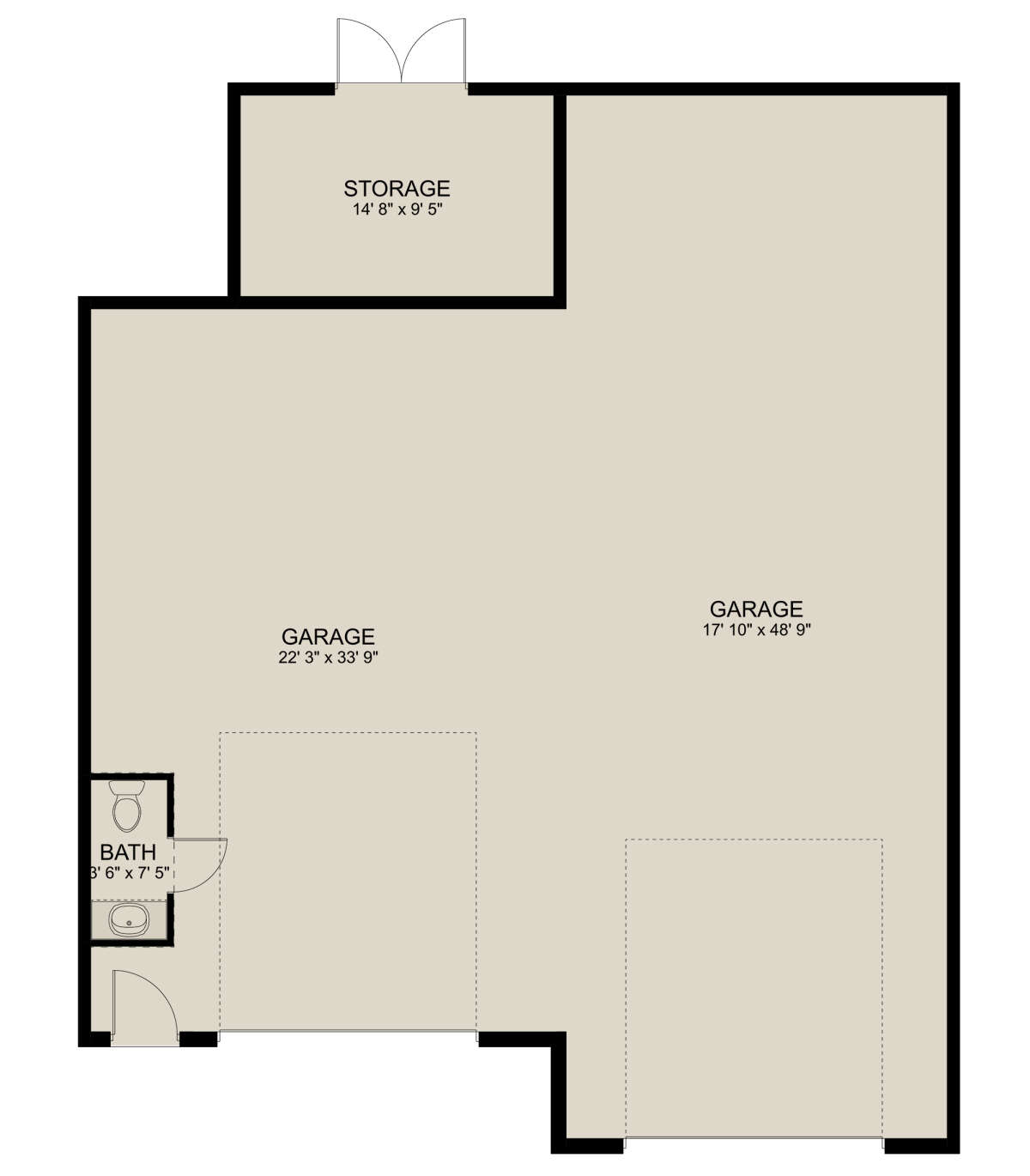 Garage Floor for House Plan #2802-00199