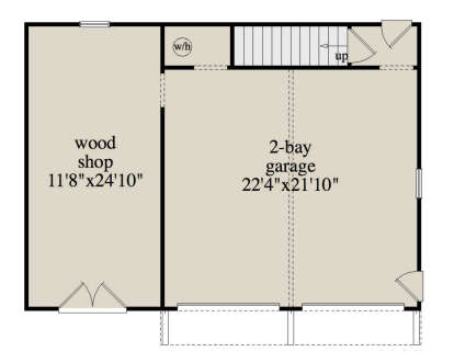 Garage Floor for House Plan #5458-00094