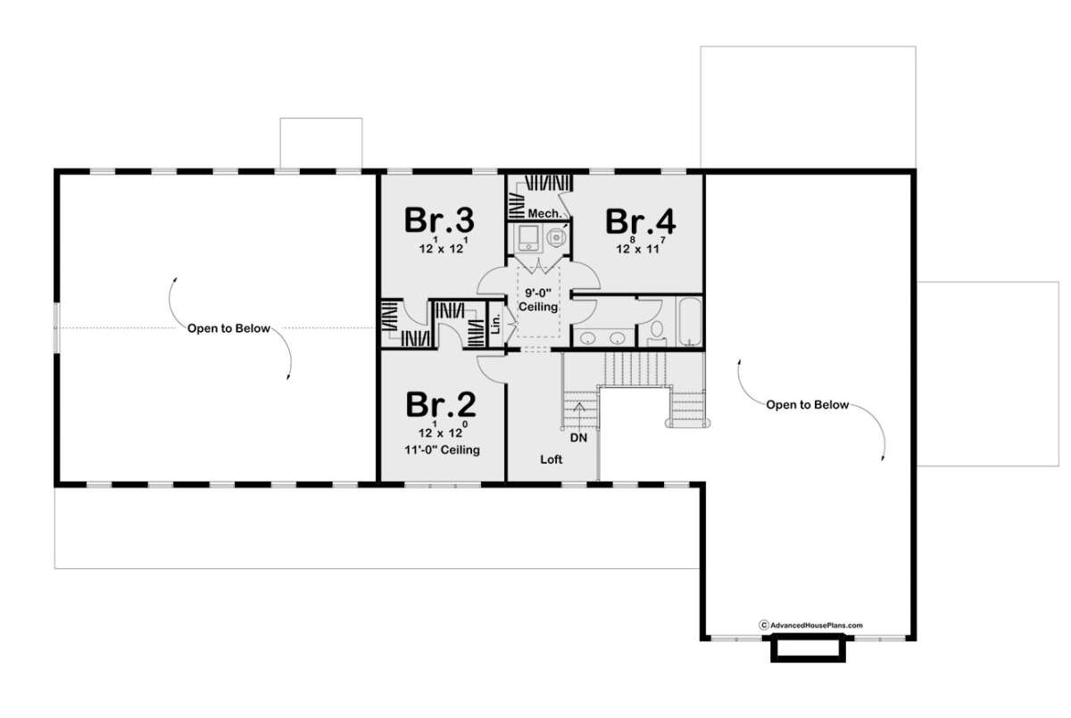 Second Floor for House Plan #963-00757