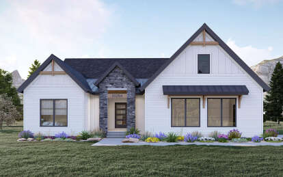 Modern Farmhouse House Plan #963-00758 Elevation Photo