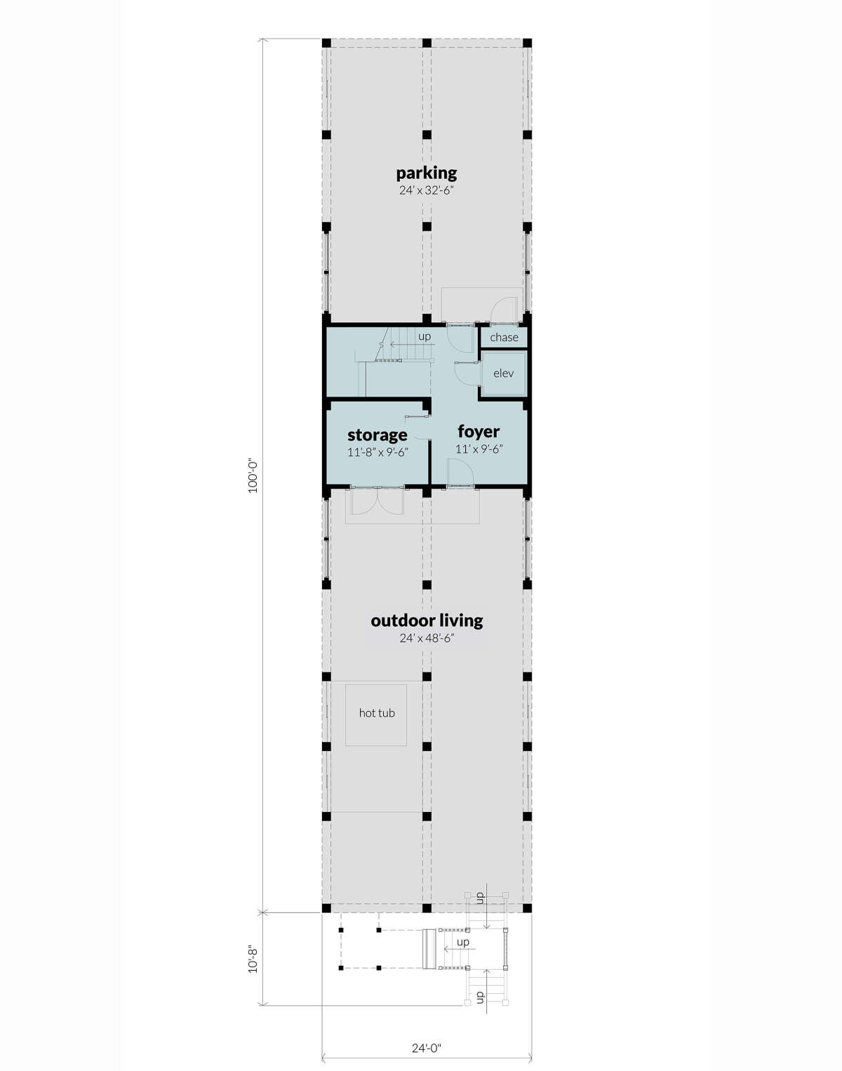 Lower Floor for House Plan #028-00181