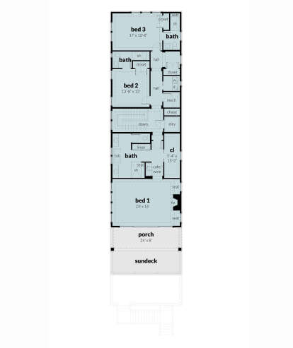 Second Floor for House Plan #028-00181