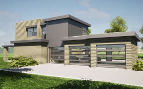 Modern House Plan #028-00183 Elevation Photo