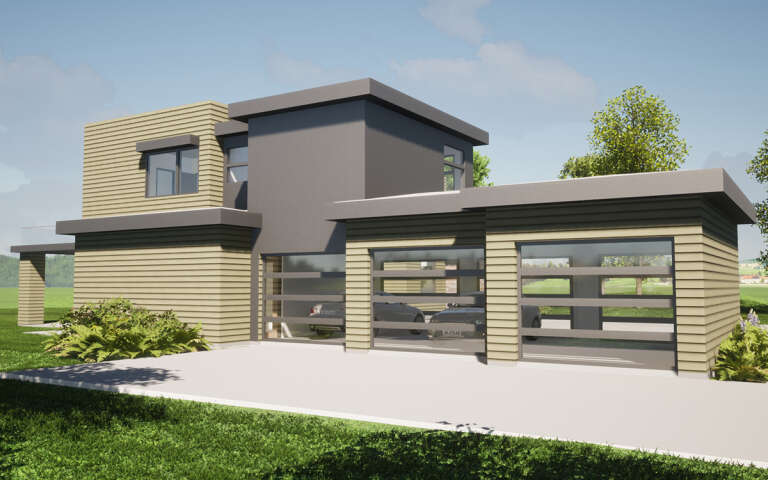 Modern House Plan #028-00183 Elevation Photo