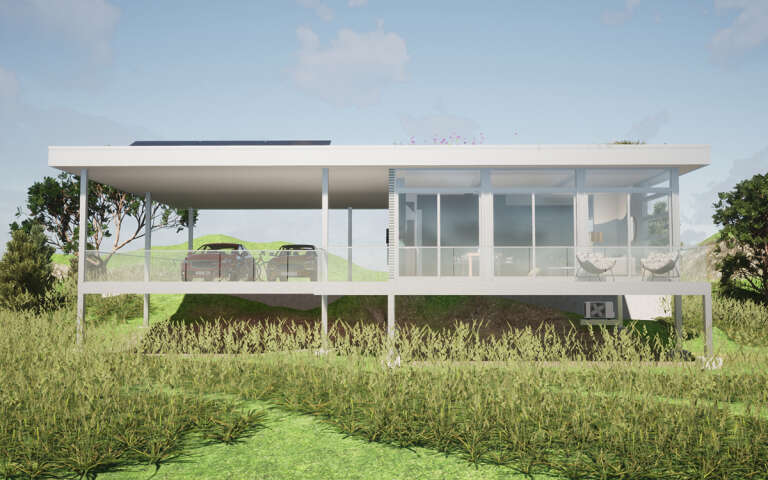 Modern House Plan #028-00185 Elevation Photo