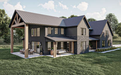 Barn House Plan #963-00760 Elevation Photo