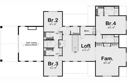 Second Floor for House Plan #963-00760