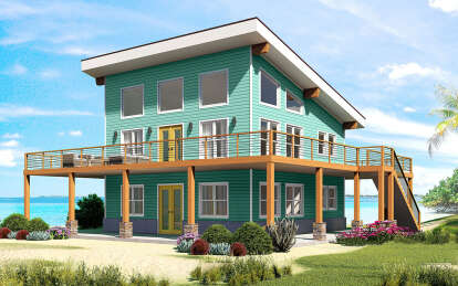 House Plan House Plan #28856 Angled Front Elevation