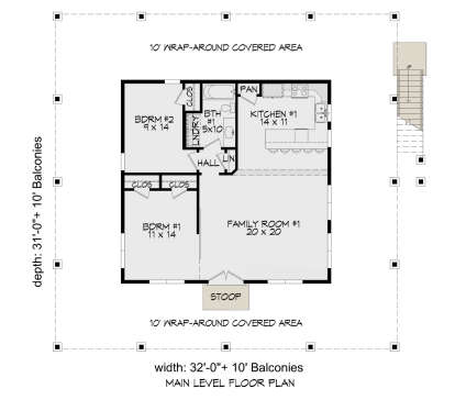 First Floor for House Plan #940-00741