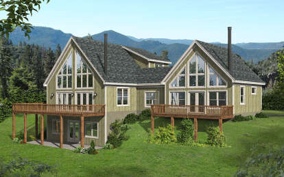 Mountain House Plan #940-00744 Elevation Photo