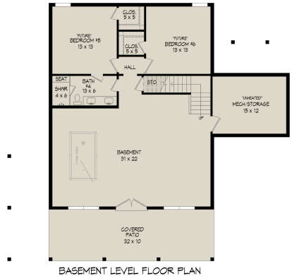 Basement for House Plan #940-00744