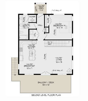 Modern Plan - 1,000 Square Feet, 1 Bedroom, 2 Bathrooms | Floor Plan ...
