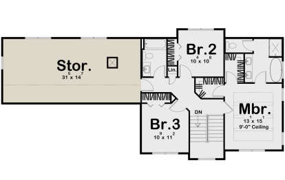 Second Floor for House Plan #963-00761