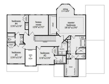 Second Floor for House Plan #957-00097