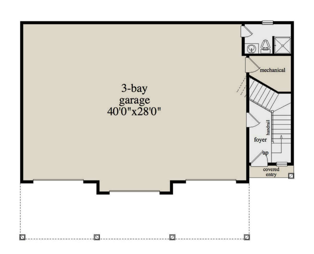 Garage Floor for House Plan #957-00100