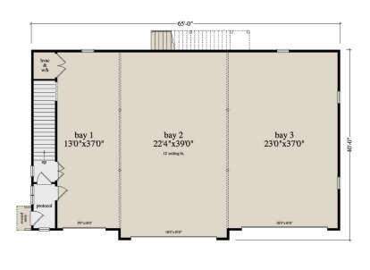 Garage Floor for House Plan #5458-00102