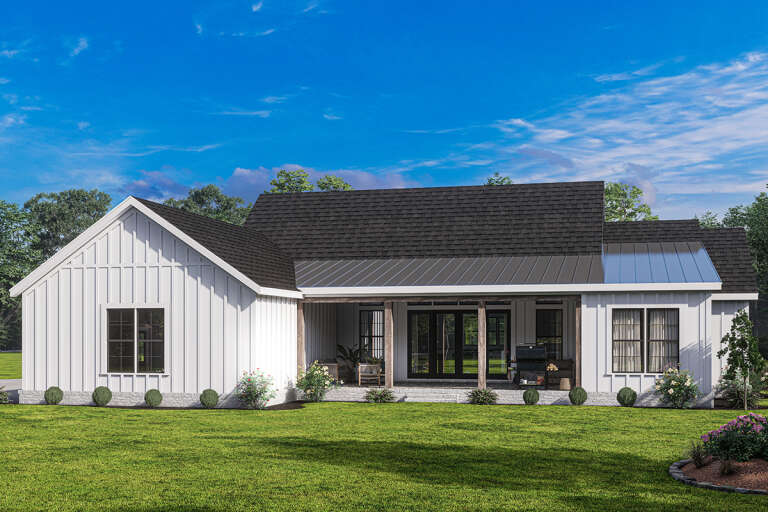 Modern Farmhouse House Plan #009-00339 Elevation Photo