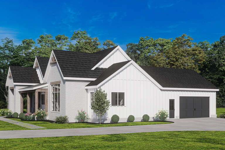 Modern Farmhouse House Plan #009-00339 Elevation Photo