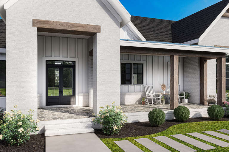 Modern Farmhouse House Plan #009-00339 Elevation Photo