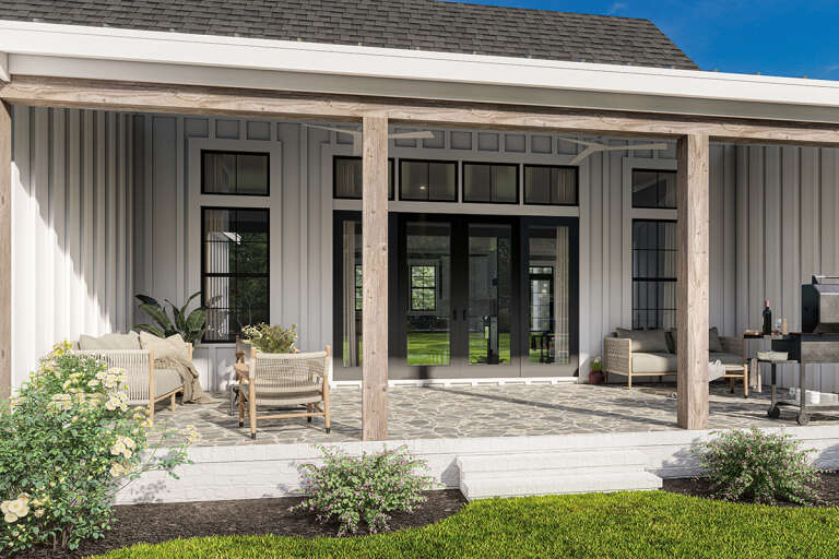 Modern Farmhouse House Plan #009-00339 Elevation Photo