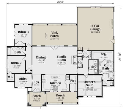 Main Floor  for House Plan #009-00339