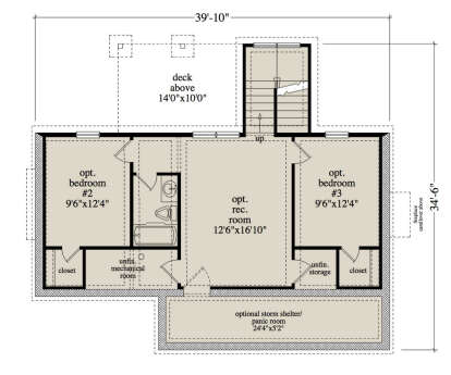 Basement for House Plan #5458-00103