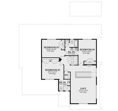 Second Floor for House Plan #3978-00253