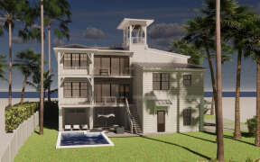 Coastal House Plan #3978-00259 Elevation Photo