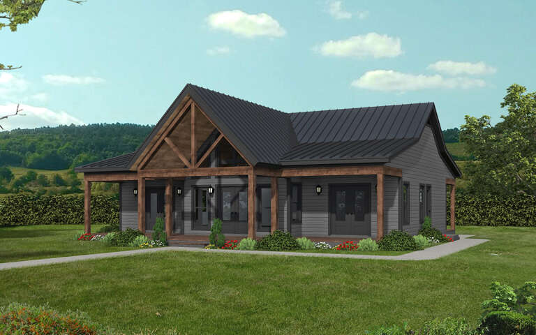 House Plan House Plan #28890 Angled Front Elevation