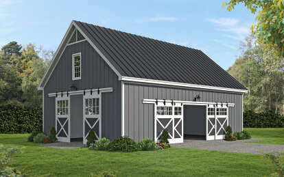 Barn House Plan #940-00751 Elevation Photo