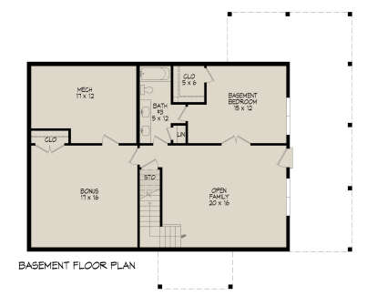 Basement for House Plan #940-00753