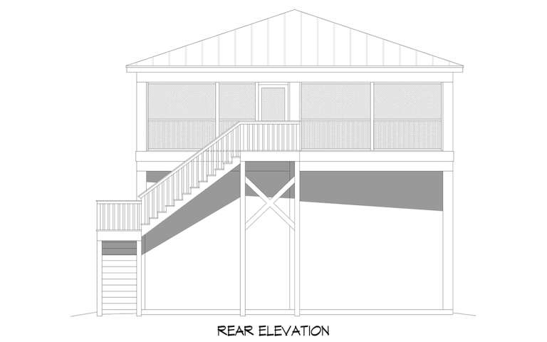 Lake Front House Plan #940-00754 Elevation Photo