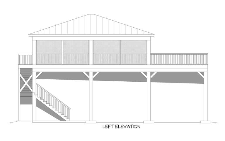 Lake Front House Plan #940-00754 Elevation Photo