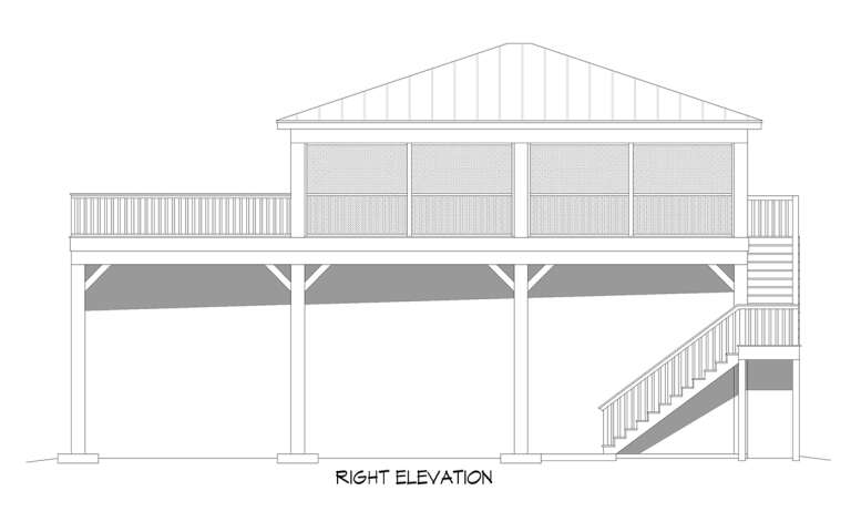 Lake Front House Plan #940-00754 Elevation Photo